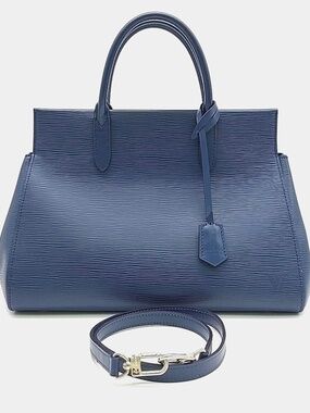 Louis Vuitton Marly Handbag Epi Leather MM in Navy Blue